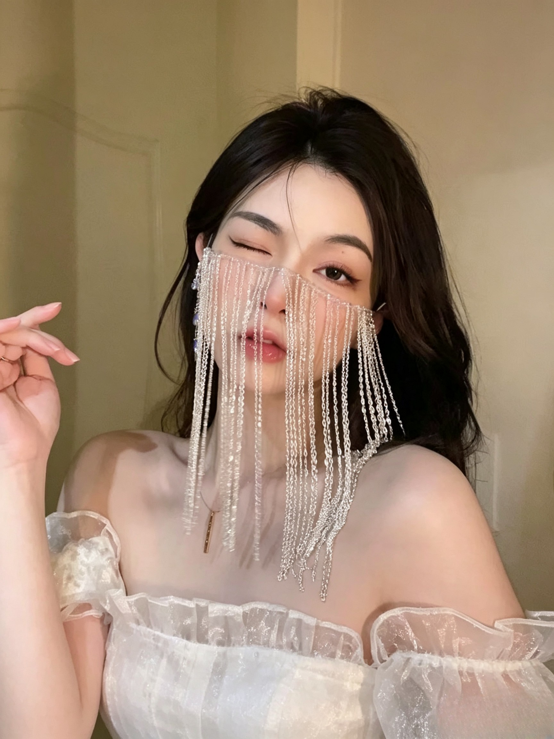 Yuz uchun niqob, arab stilida niqob, yuz uchun diadema - 