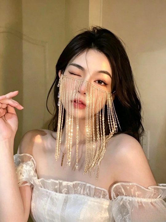Yuz uchun niqob, arab stilida niqob, yuz uchun diadema - 