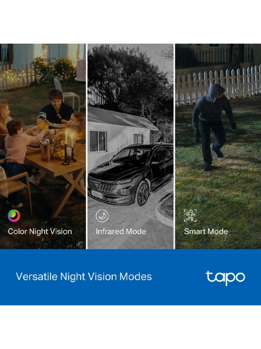 Tapo C246D Wi-Fi kamera  2 ta 2K obyektiv  Aylanuvchi 360°  AI aniqlash