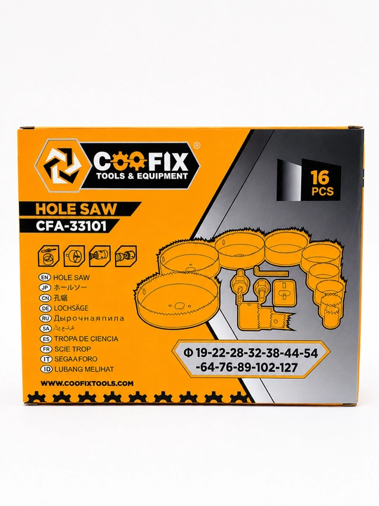 COOFIX Коронка, набор коронок, коронка для сверления отверстий, коронка для дрели, 16 штук