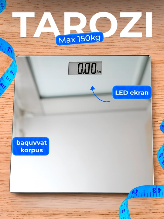 Elektron tarozi, pol tarozi,chiroyli dizayn ixcham mahsulot,180 kg gacha