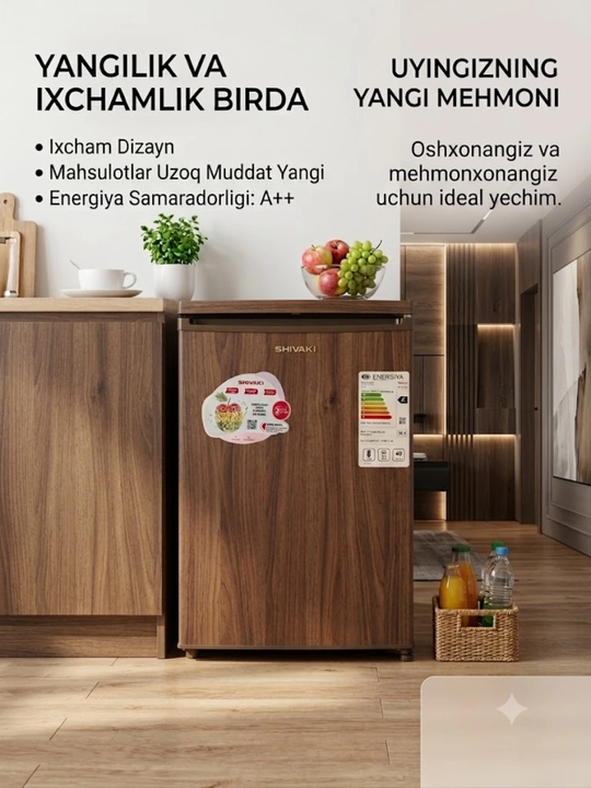 Shivaki-1k HS137RN mebel sovutgichi - 