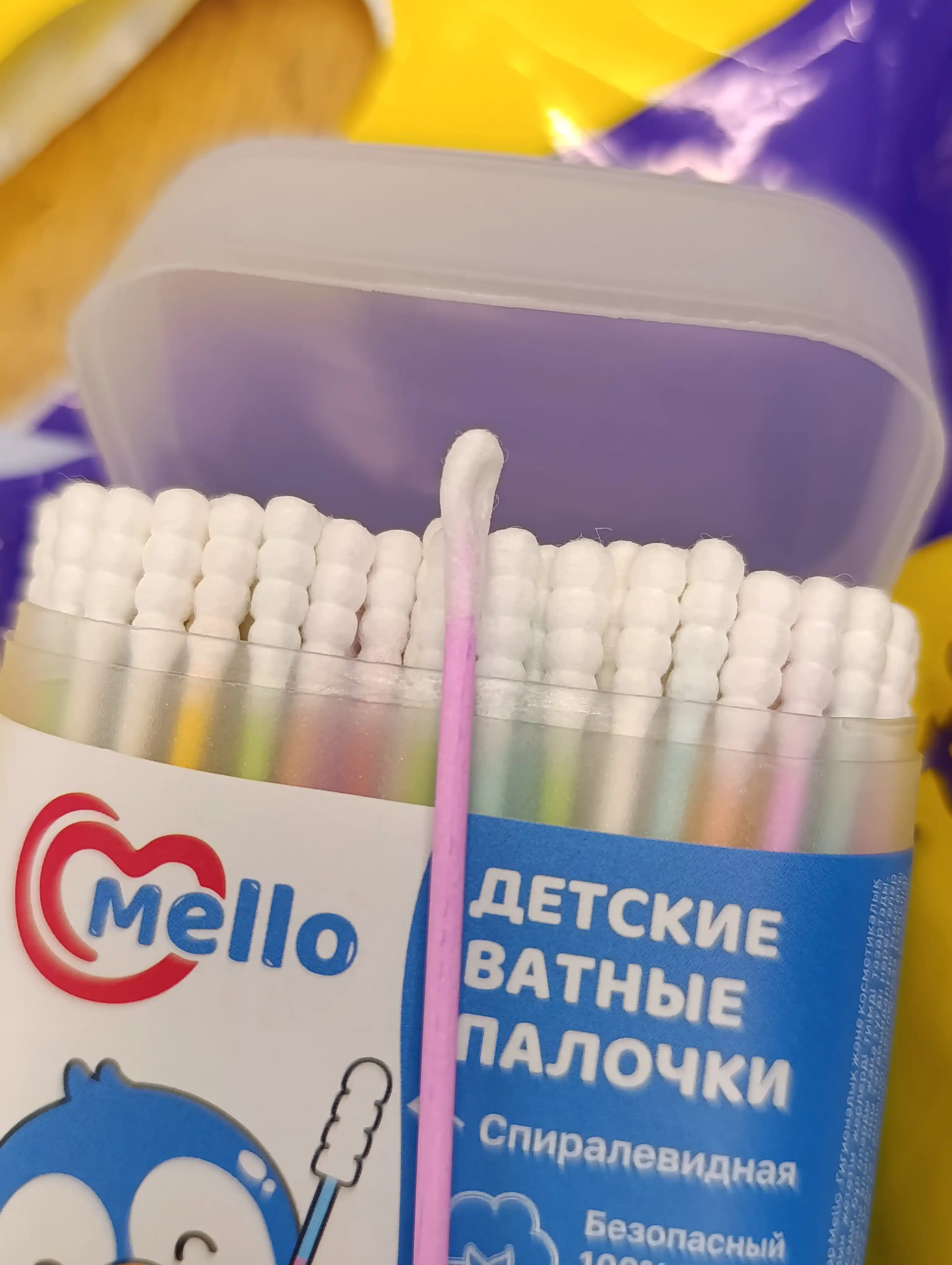 Mello spiralsimon paxtali tayoqchalari, kurakchali, 200 dona