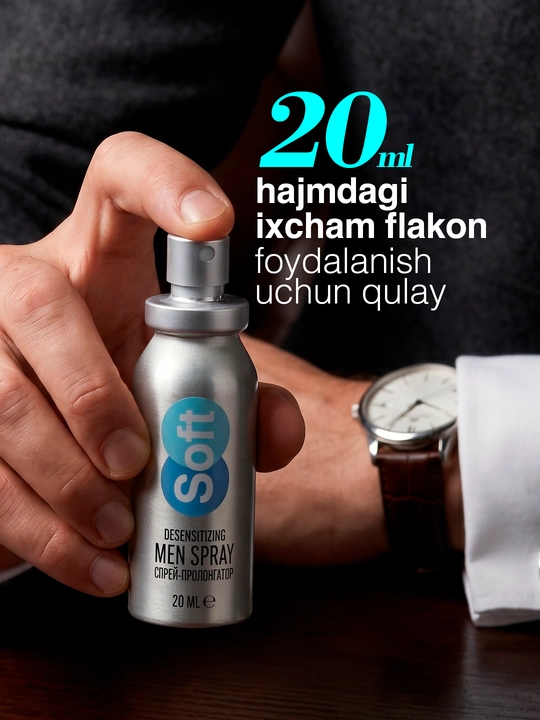 Soft Men Spray prolongator-sprey