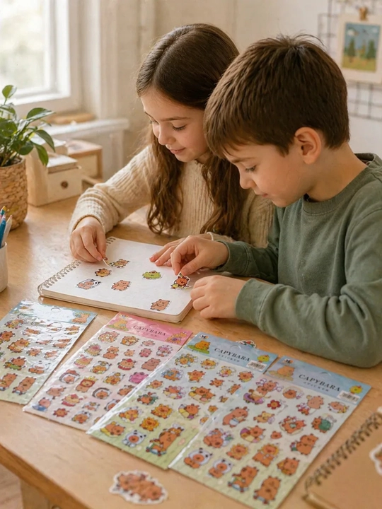 Qizlar uchun yopishqoq nakleykalar to‘plami, bolalar uchun bezak stikerlar