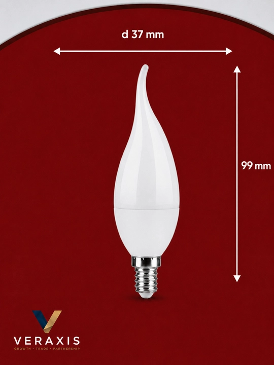 LED chiroq, 6W E14 4000K, neytral oq yorug‘lik, A+ chiroq