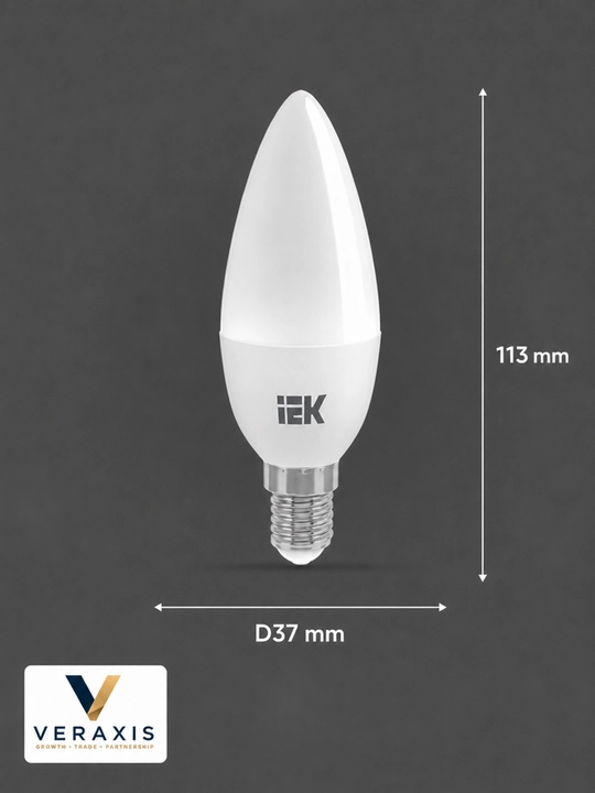 Lampa светодиодная  LED C35, свеча матовая 7Вт E14 4000K 360°