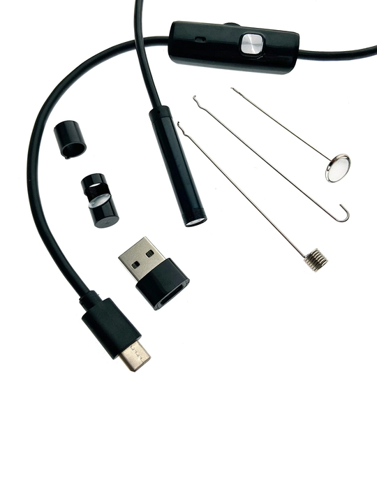 Qiyin joylarni ko‘rish uchun 2 m kamerali USB endoskop