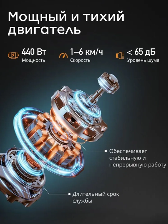 Yugurish yo‘lakchasi 0–8 km/soat, tezlik sozlanadi, uy trenajyori
