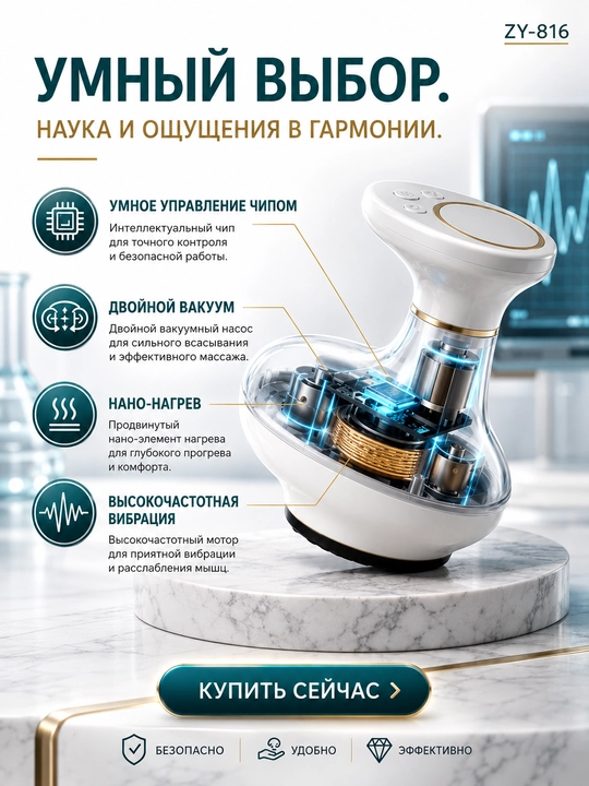 Интеллектуальный вакуумный массажер ZY-816 - 
