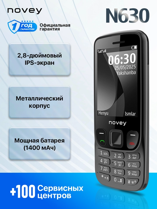 Novey N630 mobil telefon, metall, IPS displey, kamera, Dual SIM