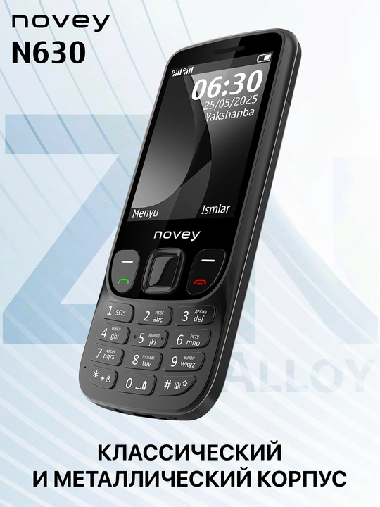 Novey N630 mobil telefon, metall, IPS displey, kamera, Dual SIM