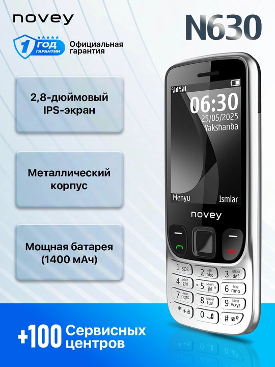 Novey N630 mobil telefon, metall, IPS displey, kamera, Dual SIM