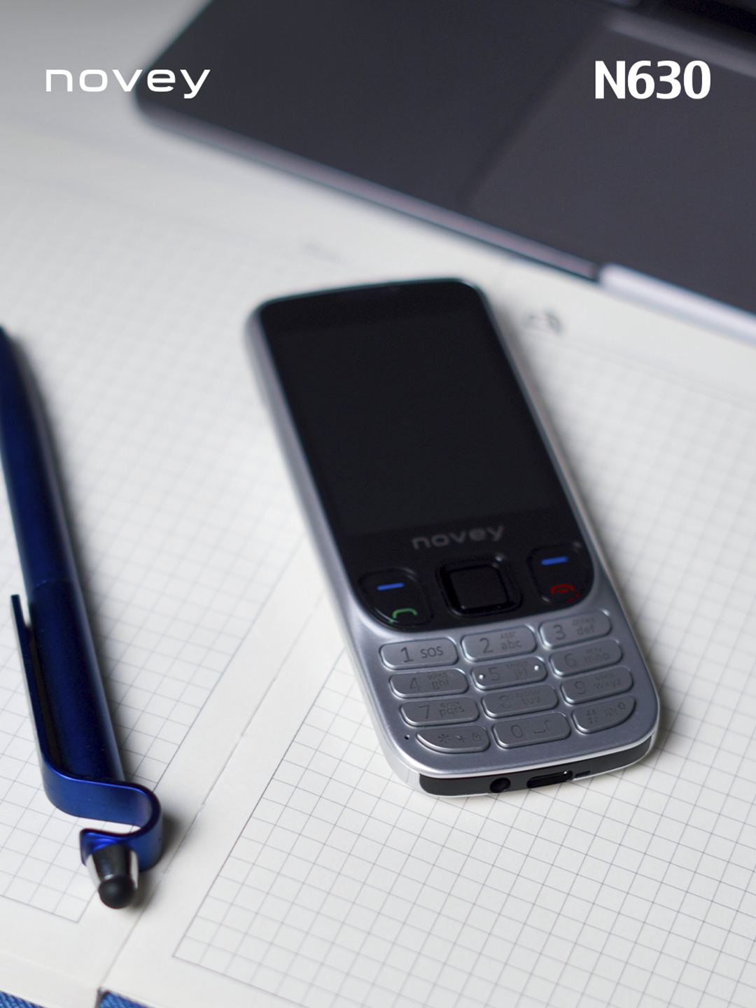 Novey N630 mobil telefon, metall, IPS displey, kamera, Dual SIM