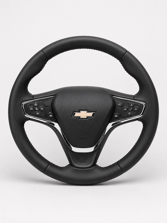 Руль для Chevrolet Malibu 2 с кнопками, черная экокожа