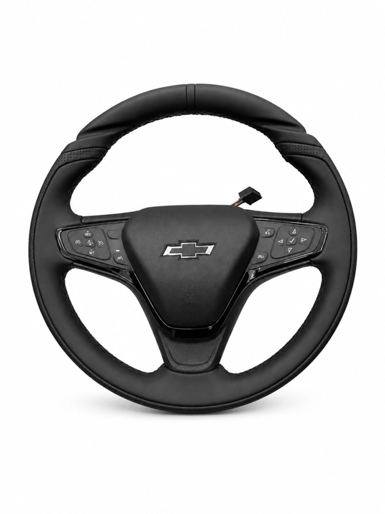 Руль для Chevrolet Malibu 2 с кнопками, черная экокожа