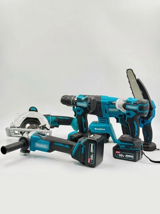 Makita akkumulyatorli nabor 6 tasi 1 da: shurupovyort, perforator, bolgarka, arralar