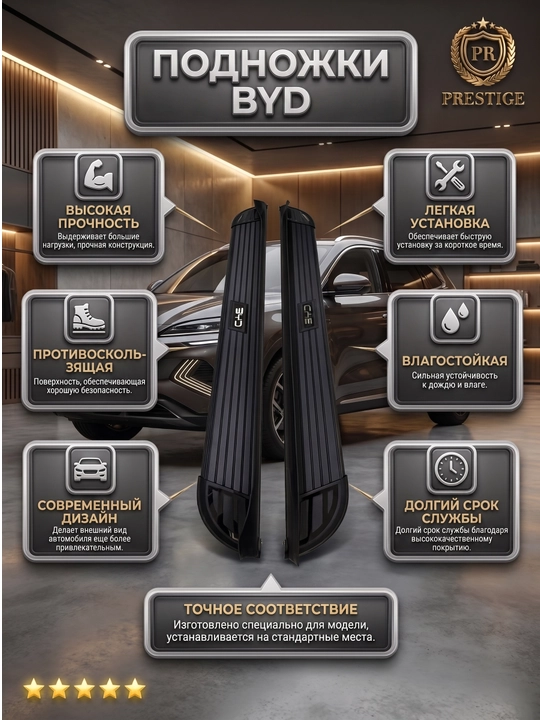 BYD Sealion 06 avtomobili uchun poroglar, zanglamaydigan yon qadamlar