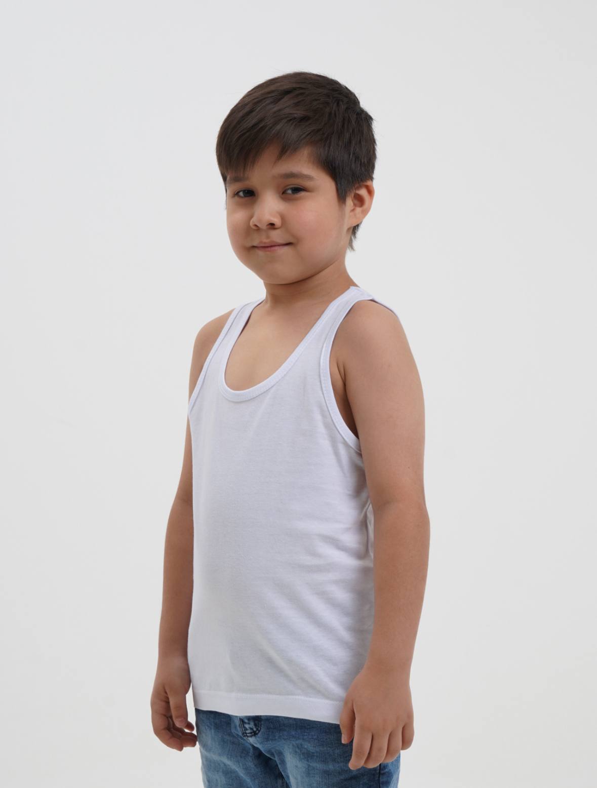 Oʻgʻil bolalar uchun 6 yoshdan 15 yoshgacha, choksiz, 100% paxtadan tayyorlangan mayka - 