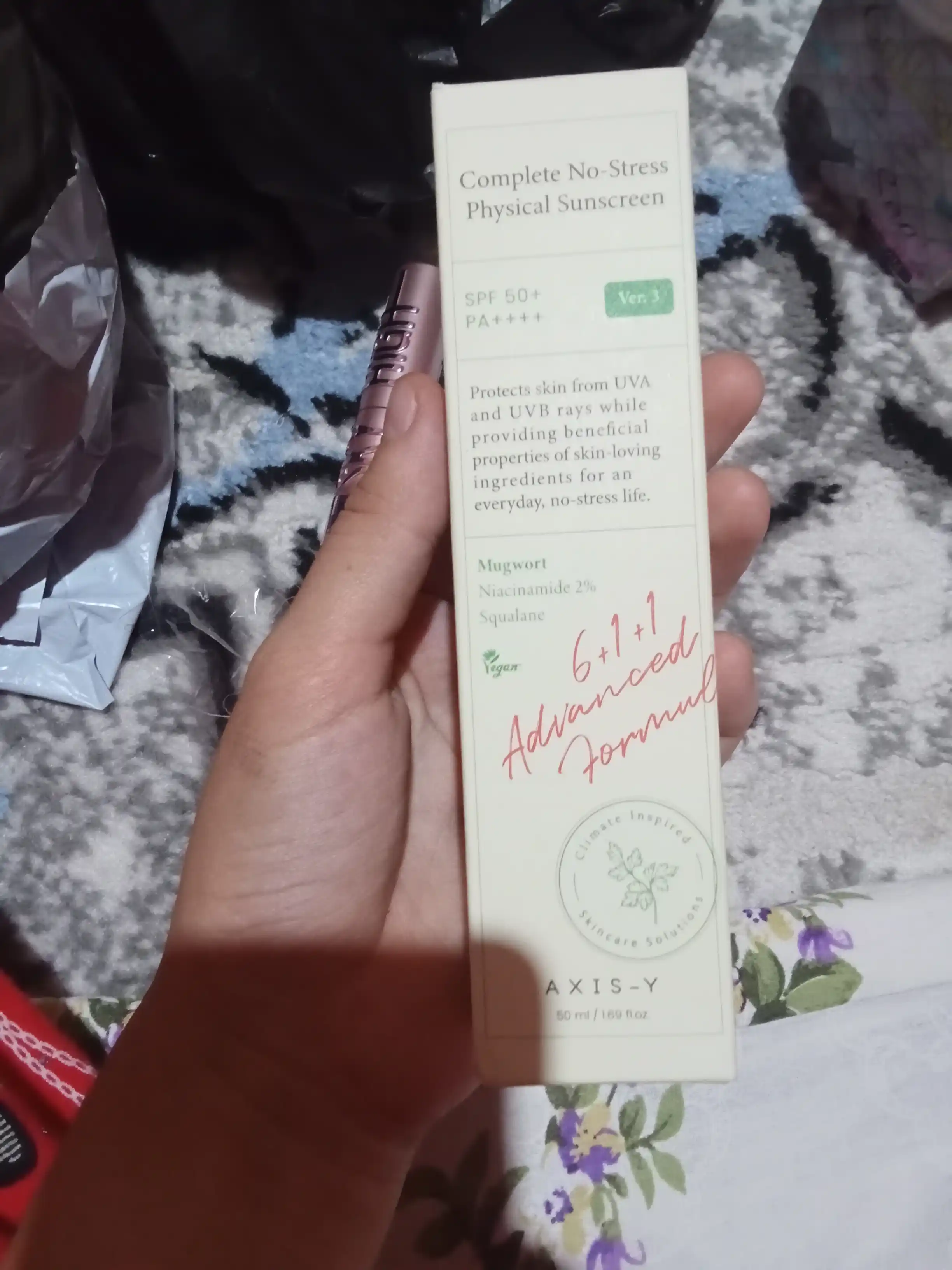 AXIS-Y Physical Sunscreen V. 3 SPF50+ PA++++ quyoshdan himoya kremi, 50 ml