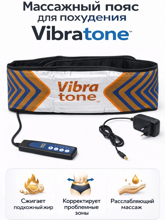 Vazn yo'qotish uchun massaj kamari Vibratone, massajor - 