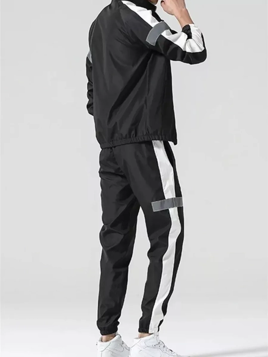 Erkaklar uchun oversize sport kostyum, kapyushonsiz svitshot va jogger shim,ikki qismli