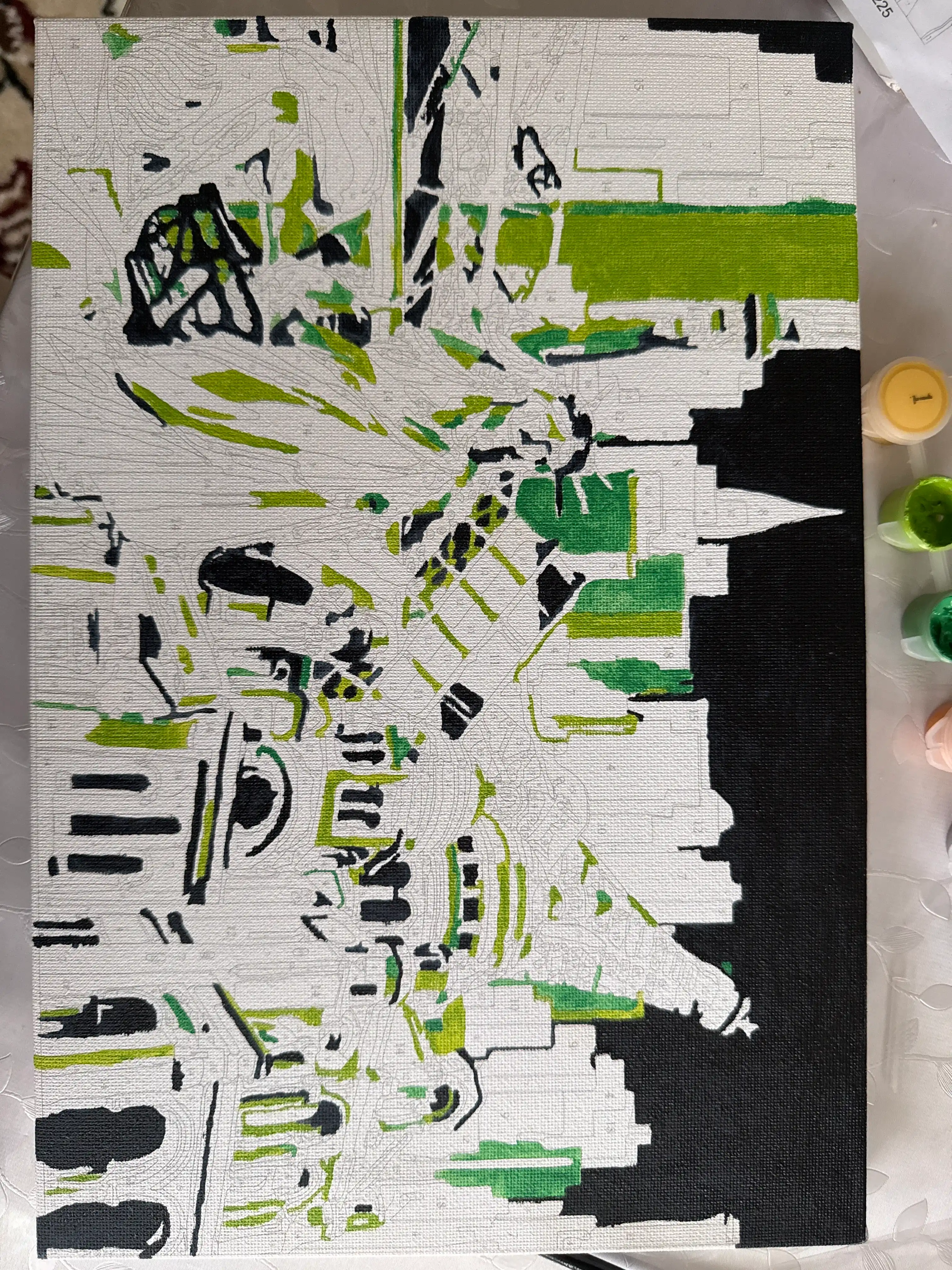 Raqam bo'yicha rasm Skystore ramkaga tortilgan, 20 * 30