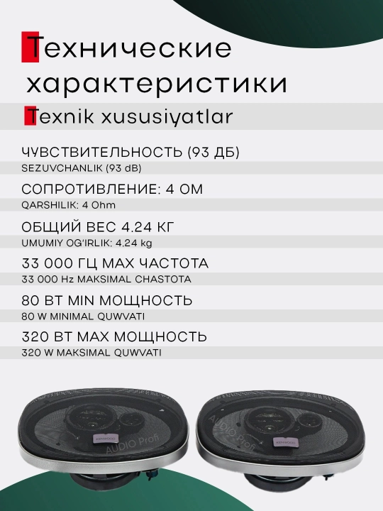 Kolonka, Kenwood avtomobil akustikasi, 320W/700W