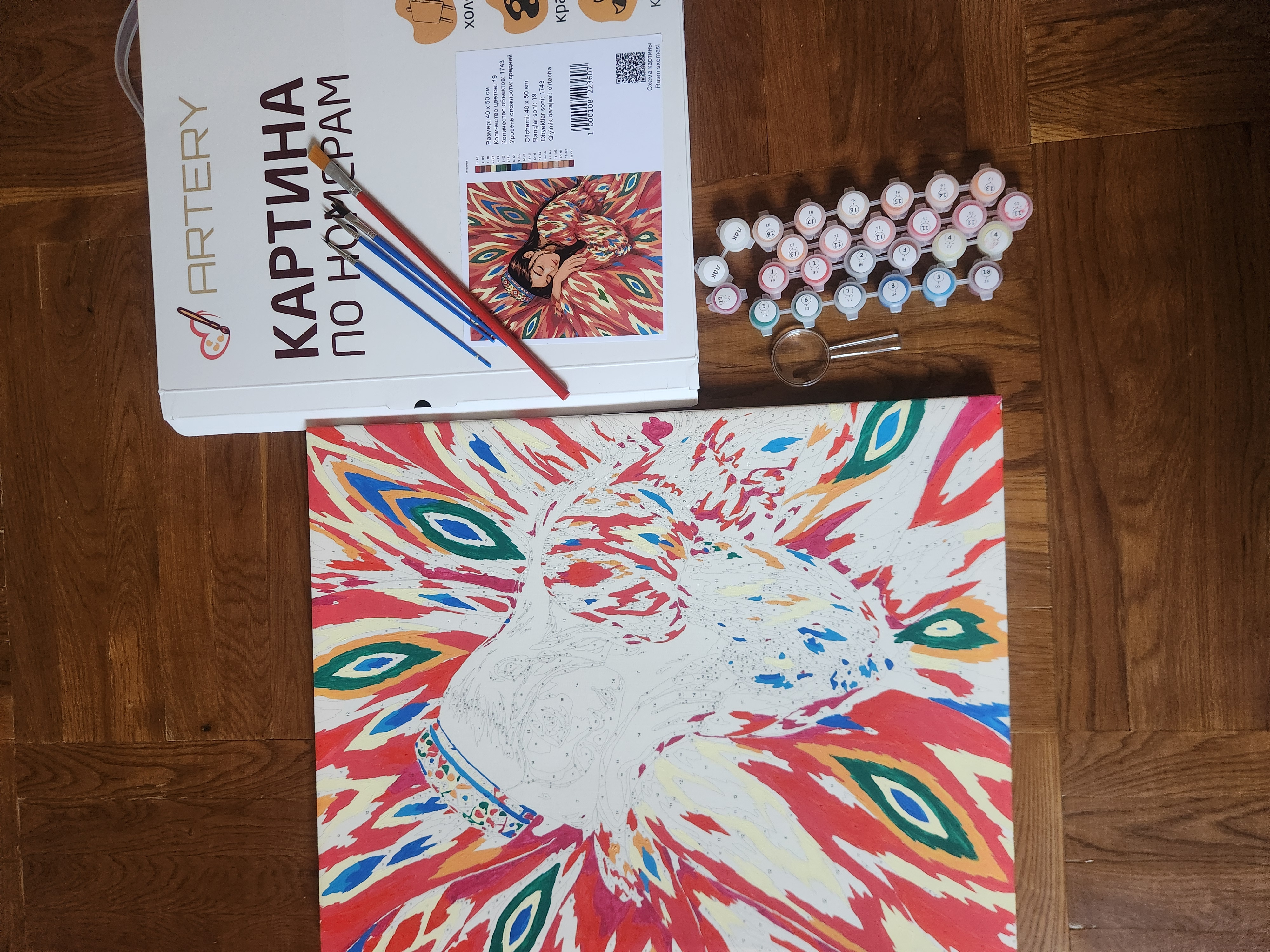 Raqamlar bo'yicha rasm chizish ARTERY "Qizlar", 40×50 sm