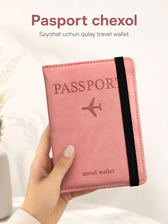 Обложка для паспорта Travel Wallet с отделениями для карт и SIM - 