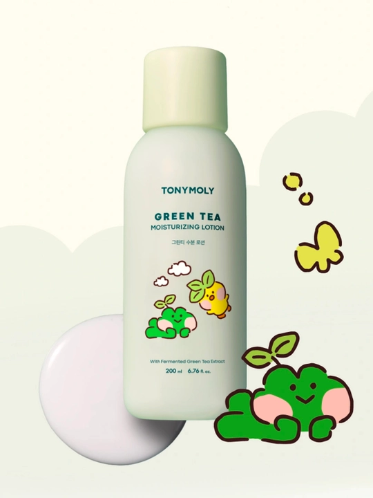 Лосьон Tonymoly Green Tea, 200 мл, для лица увлажняющий, зелёный чай