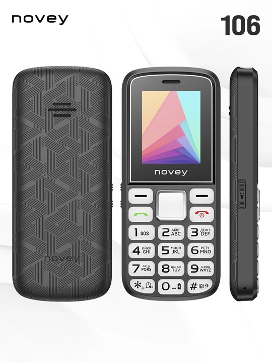 Novey 106 knopkali telefon, kamerasiz, 1 SIM, 4 rang