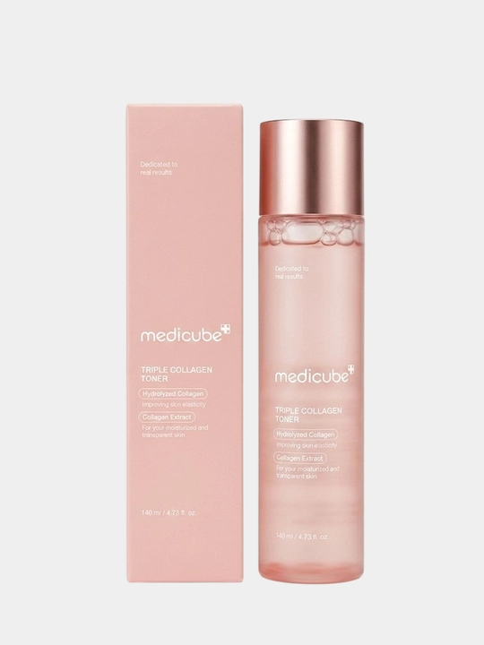 Антивозрастной тонер для лица Medicube Triple Collagen Toner, 140 мл