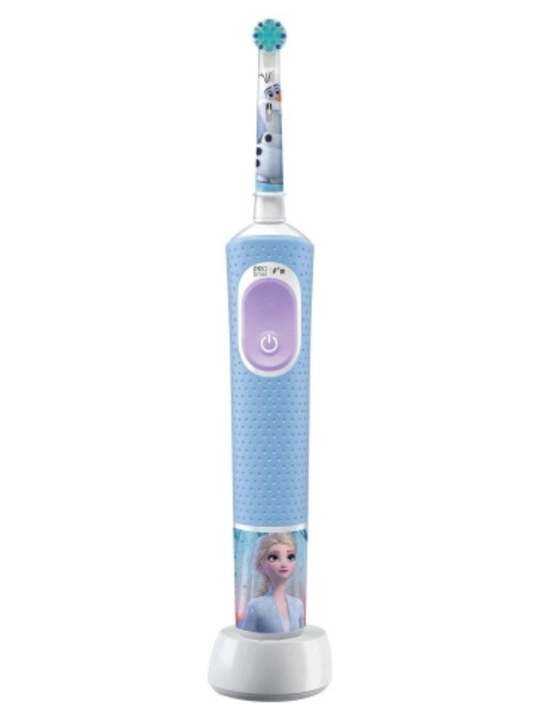 Bolalar elektr tish cho‘tkasi Oral-B Vitality Pro Kids Frozen, 2 ta nasadka, ko‘k