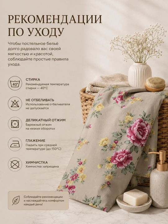 Комплект постельного белья с яркими цветами, евро, спальный 100% бязь