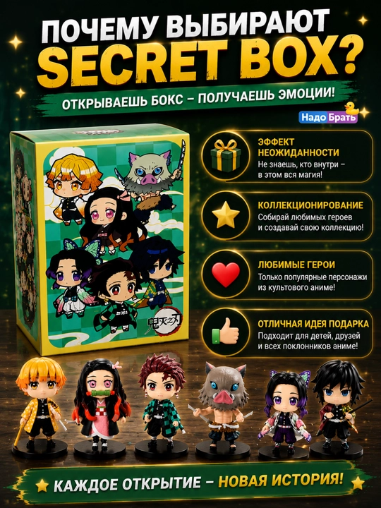 Secret Box anime kolleksion haykalchasi, haykalchali syurpriz quti, PVX, sovg‘a