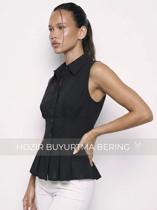 Рубашка женская, блузка приталенная, хлопок  — ELLY FASHION