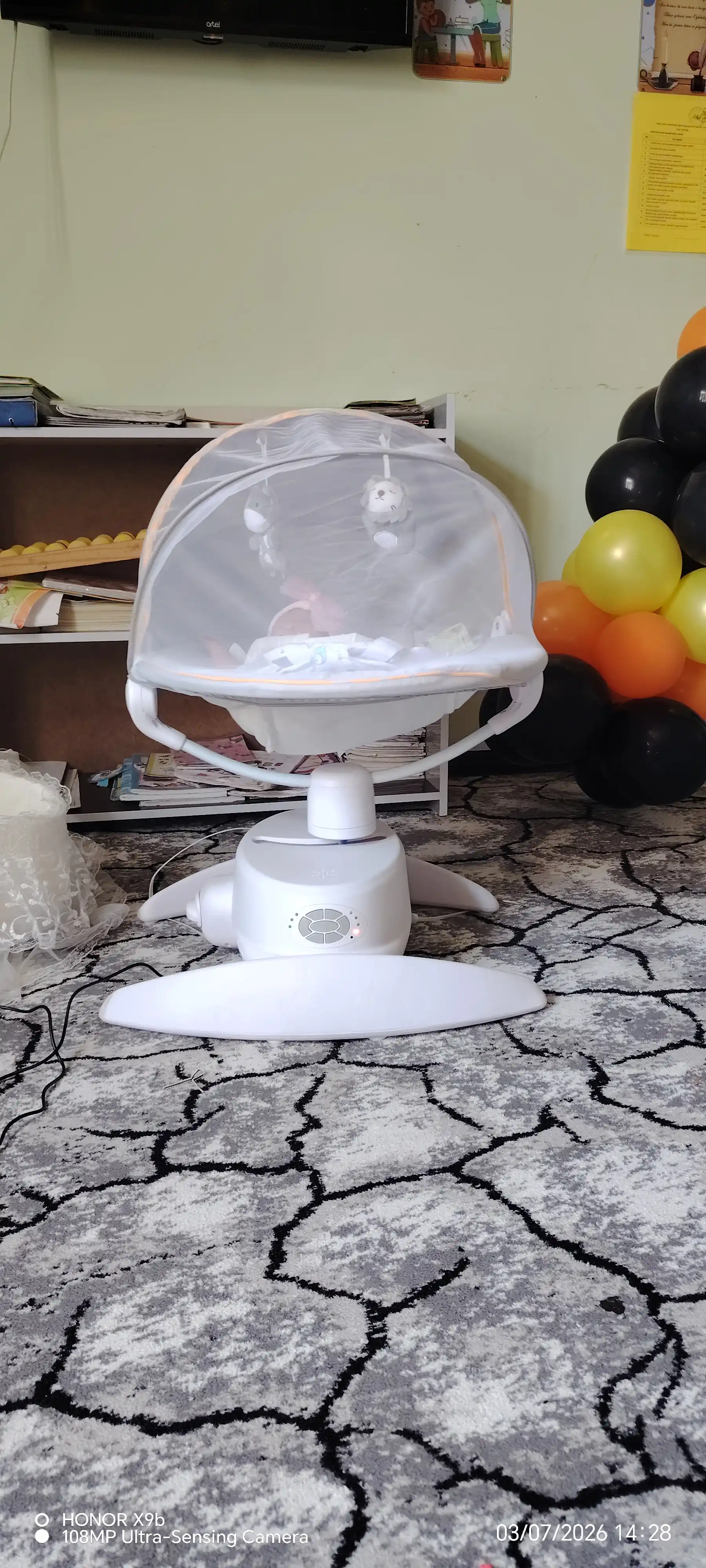 0-18 oylik chaqaloqlar uchun aqlli bolalar elektr arg‘imchog‘i, boshqaruv pulti