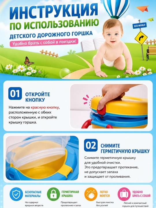 Туалетный столик детский складной для путешествий