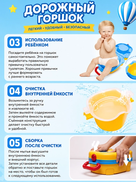 Туалетный столик детский складной для путешествий