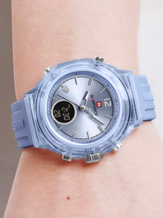 Naviforce 7109 analog va raqamli displeyli zamonaviy soat