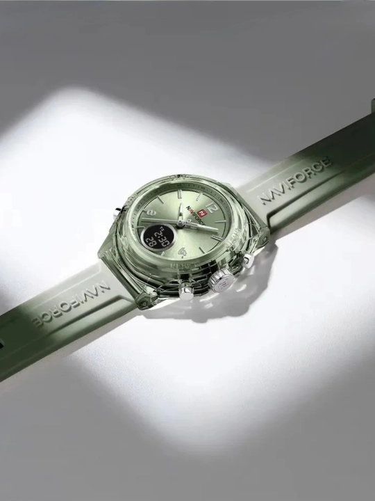 Naviforce 7109 analog va raqamli displeyli zamonaviy soat