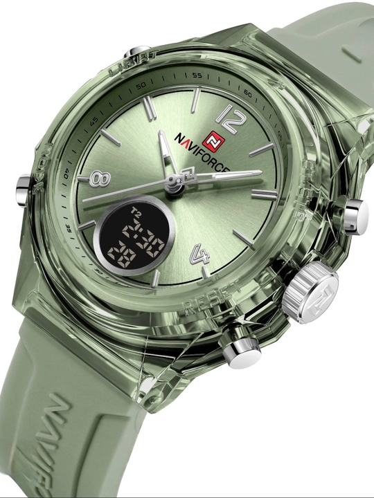 Naviforce 7109 analog va raqamli displeyli zamonaviy soat