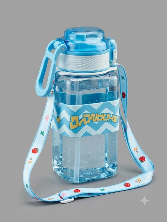 Naychasi va tasmasi bo‘lgan bolalar sport suv idishi 600 ml