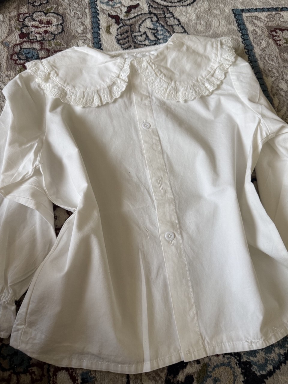Qizlar uchun maktab formasi, bluzka-oq ko'ylak, 4-8 yosh
