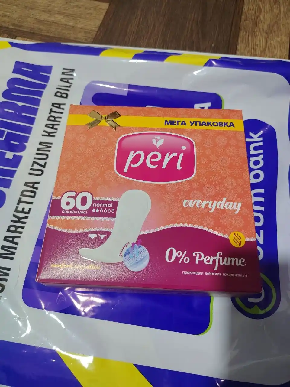 Ежедневные прокладки Peri 0% parfume, 60 шт