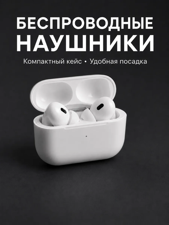 Беспроводные Pods, компактные TWS наушники с зарядкой Type-C - 