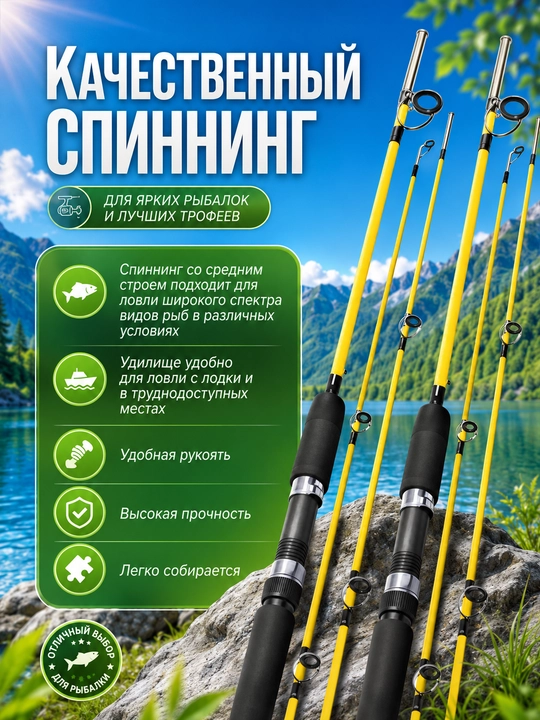 Спиннинг штекерный для рыбалки трехчастный TUOHAI 100-250 гр