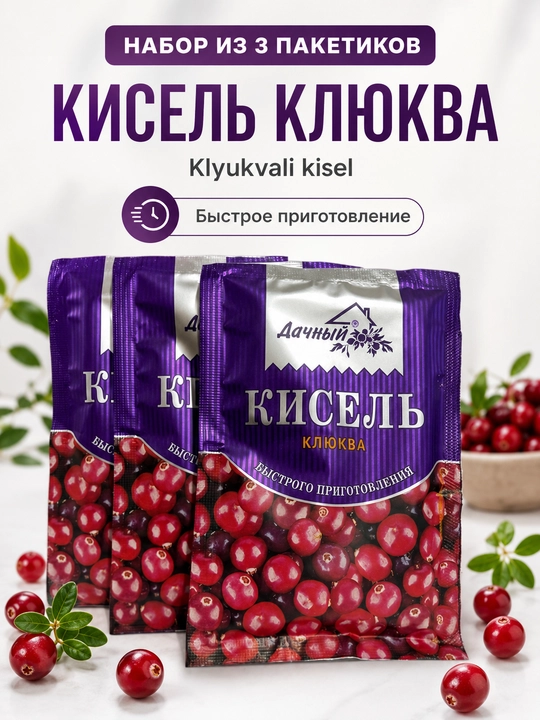 Kisel granula, Dachniy, klyukva sashe, 30 g - 