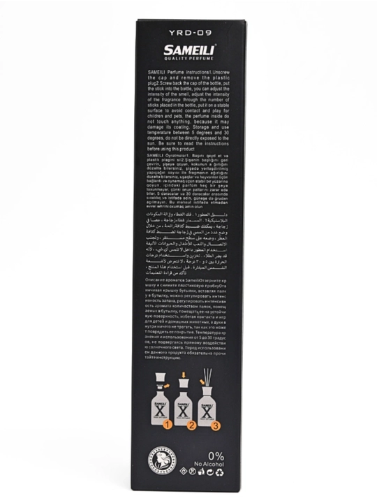 Sameili x Reed Diffuser aromadiffusor, 110 ml-uy va ofis uchun alkogolsiz atirlar